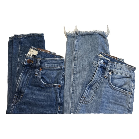 Madewell The Perfect Vintage Jeans & The High Rise Slim Crop Boyjean 23 Lot Of 2 - Picture 2 of 8
